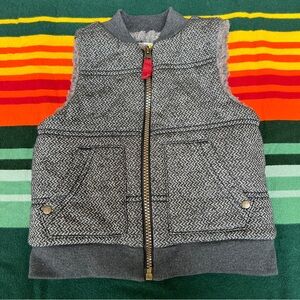 Oshkosh Gray Herringbone Vest Infant 18M Fleece